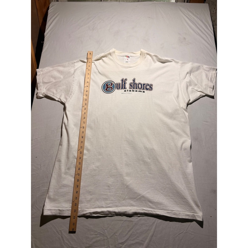 Vintage 1998 Gulf Shores Alabama T Shirt Fruit of the Loom White XXL 90s Shirt